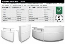 Modular Reception Counter Range And Specifications